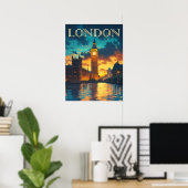 Big Ben, London Travel Poster (Heimbüro)