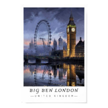 Big Ben London UK Wall Art, Cityscape