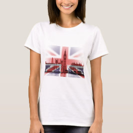 Big Ben London und Gewerkschafts-Jackflagge T-Shirt