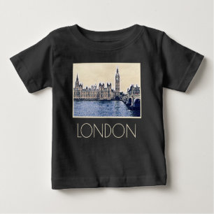 Big Ben London Watercolor Baby T-shirt