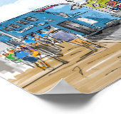 Big Ben London Watercolor Poster (Ecke)