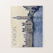 Big Ben London Watercolor Puzzle (Vertikal)