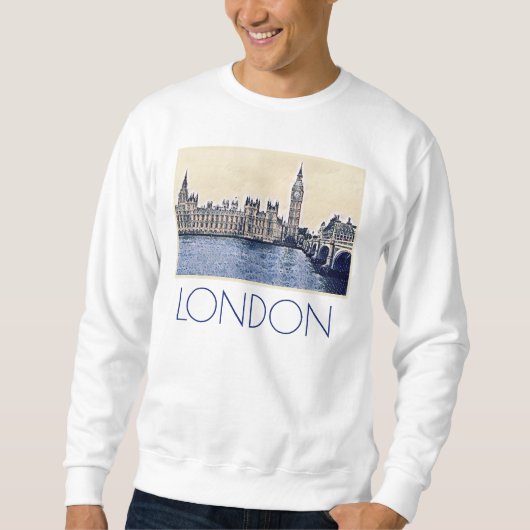 Big Ben London Watercolor Sweatshirt (Vorderseite)