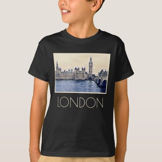 Big Ben London Watercolor T-Shirt (Vorderseite)