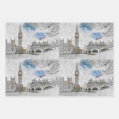 Big Ben London Wrapping Paper - UK Travel Geschenkpapier Set (Vorderseite 2)