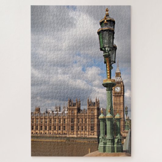 Big Ben mit Licht in London Puzzle (Vertikal)