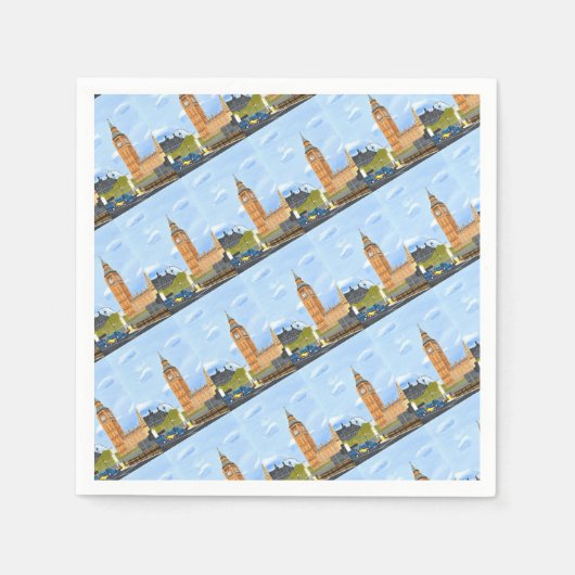 Big Ben Paper Napkin Serviette (Vorderseite)