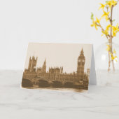 Big Ben - Parlament - London Grußkarte Karte (Gelbe Blume)