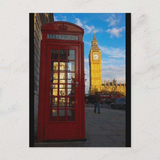 Big Ben & Phone Box Postkarte (Vorderseite)