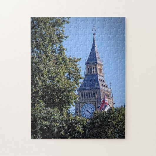 Big Ben Pinking Through the Trees - 11x14 - 252 pc Puzzle (Vertikal)
