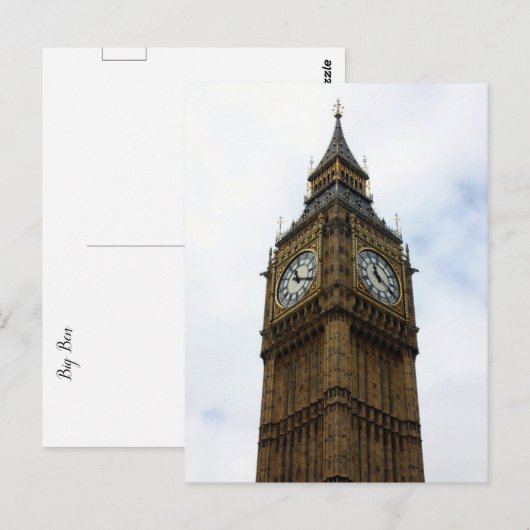 Big Ben Postcard Postkarte (Vorne/Hinten)