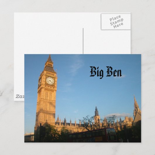 Big Ben Postcard Postkarte (Vorne/Hinten)