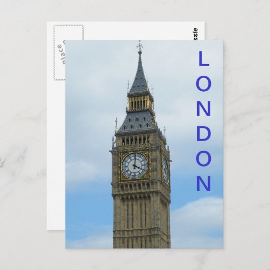 Big Ben Postkarte (Vorne/Hinten)
