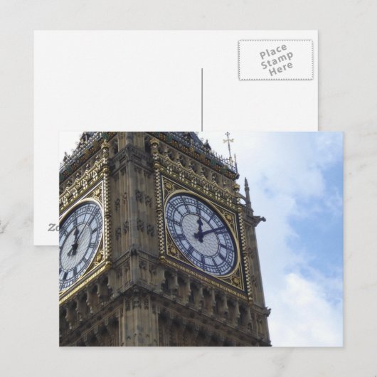 Big Ben Postkarte (Vorne/Hinten)