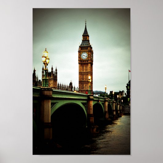 Big Ben Queen Elizabeth Tower Westminster Bridge Poster (Vorne)