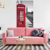 Big Ben Red Telefone Box Leinwanddruck (Insitu (Wohnzimmer))