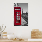 Big Ben Red Telefone Box Poster (Küche)