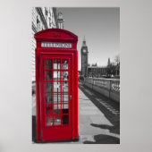 Big Ben Red Telefone Box Poster (Vorne)