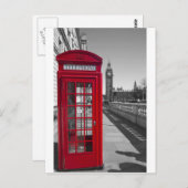 Big Ben Red Telefone Box Postkarte (Vorne/Hinten)