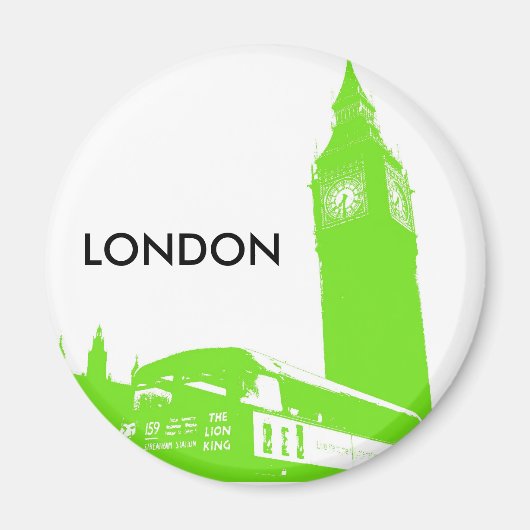 Big Ben Retro Magnet (Vorne)