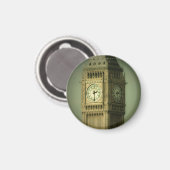 Big Ben Round Fridge Magnet (Vorderseite/Rückseite)