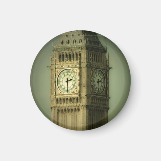 Big Ben Round Fridge Magnet (Vorne)