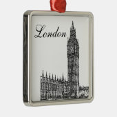Big Ben Silbernes Ornament (Rechts)