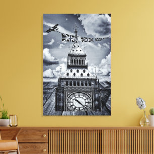 Big Ben Surreal britische Kunst, London Leinwanddruck