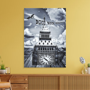 Big Ben Surreal britische Kunst, London Leinwanddruck