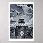 Big Ben Surreal British Art, London Poster (Vorne)