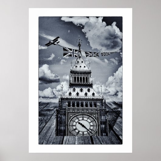 Big Ben - Surreal London Art /England Poster (Vorne)