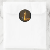 Big Ben ticks Goodnight Runder Aufkleber (Tasche)
