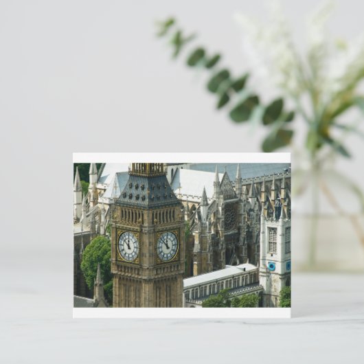 Big Ben Tower London Postkarte (Stehend Vorderseite)