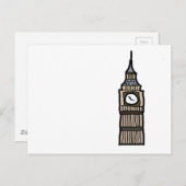 Big Ben Tower of London Whimsical Cartoon Postkarte (Vorne/Hinten)
