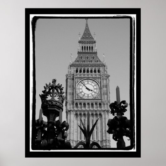 "Big Ben" Uhrturm im Westminster Palace Poster (Vorne)