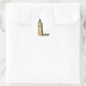 Big Ben (Uhrturm), London Runder Aufkleber (Tasche)