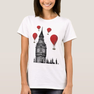Big Ben und glühende Luft-Ballone 2 T-Shirt