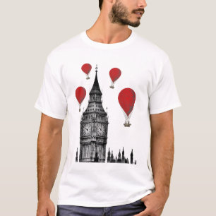 Big Ben und glühende Luft-Ballone 2 T-Shirt