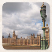 Big Ben und Häuser des Parlaments in Rechteckiger Pappuntersetzer (Vorderseite)
