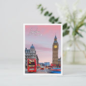 Big ben und Häuser des Parlaments London England Postkarte (Stehend Vorderseite)