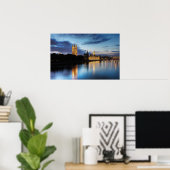 Big Ben und Palast von Westminster in der Nacht Poster (Heimbüro)