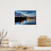 Big Ben und Palast von Westminster in der Nacht Poster (Küche)