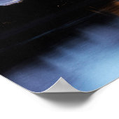 Big Ben und Palast von Westminster in der Nacht Poster (Ecke)