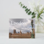 Big Ben und Parlament in London Text Postkarte (Stehend Vorderseite)