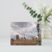 Big Ben und Parlament Liebe aus London Postkarte (Stehend Vorderseite)