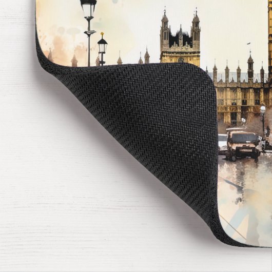 Big Ben und Red Bus in London Mousepad (Ecke)