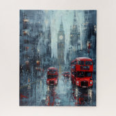 Big Ben und Red Commuter Busses Puzzle (Vertikal)