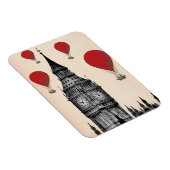 Big Ben und Red Hot Air Balloons 2 Magnet (Rechte Seite)