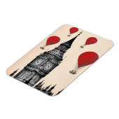 Big Ben und Red Hot Air Balloons 2 Magnet (Linke Seite)