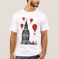 Big Ben und Red Hot Air Balloons 2